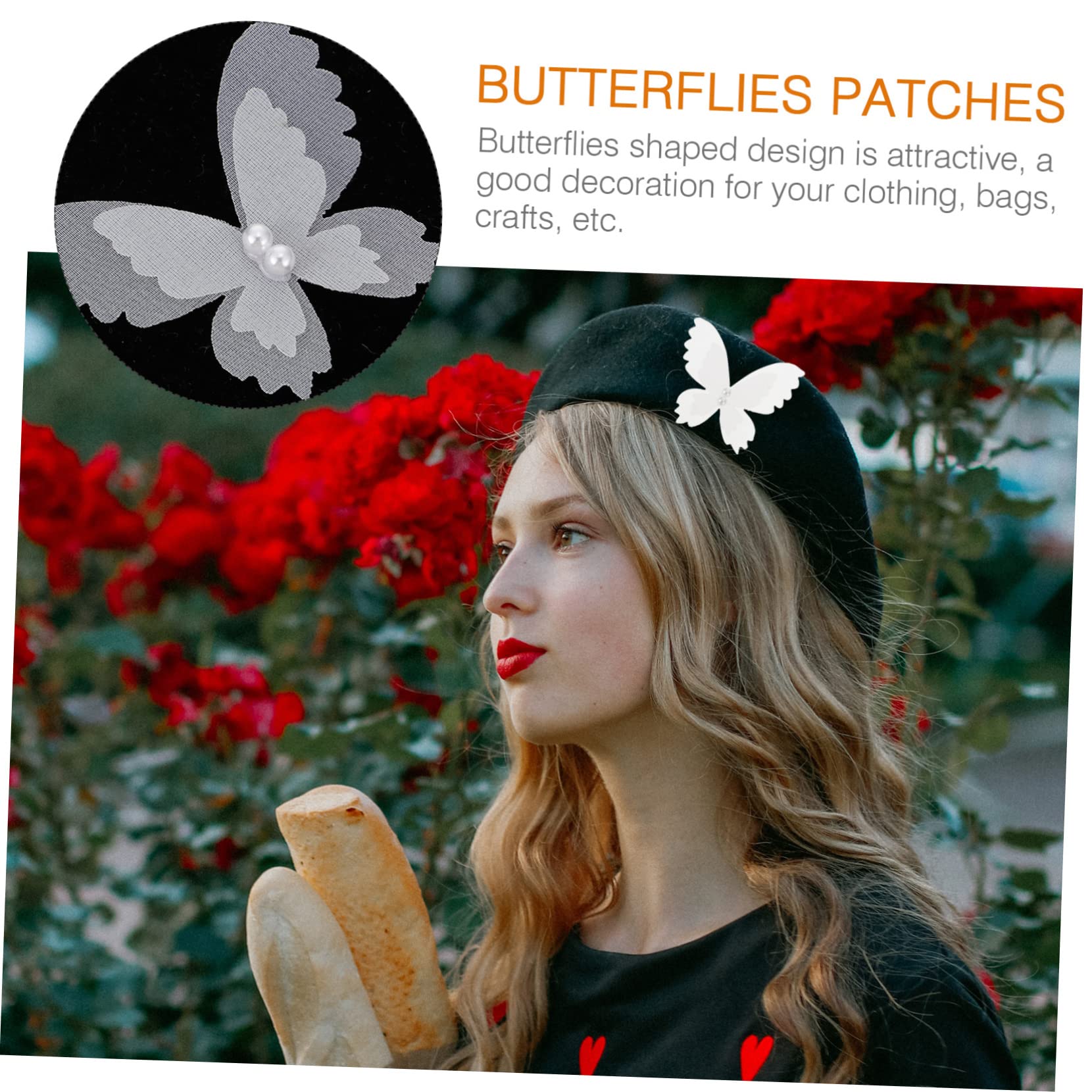 60stücke Organza Schmetterling Applikationen Doppelter Effekt Patches Für Kleidung Diy Dekoration Hochzeits Und Bastelprojekte Mit Perlenverzierung Einfach Aufzunähen