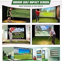 Vista 7 de Aikeec - Pantalla de impacto para simulador de golf: Pantalla de impacto de golf de 7 mm de espesor para entrenamiento en interiores/hogar/garaje