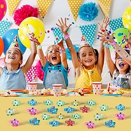 SCIONE 48 Pack LED Light Up Fidget Spinner Bracelets, Glow in The Dark Party Favors for Kids 4-8 8-12, Treasure Box Toys, Birthday Gifts, Carnival Prizes, Goodie Bags Stuffers for Kids