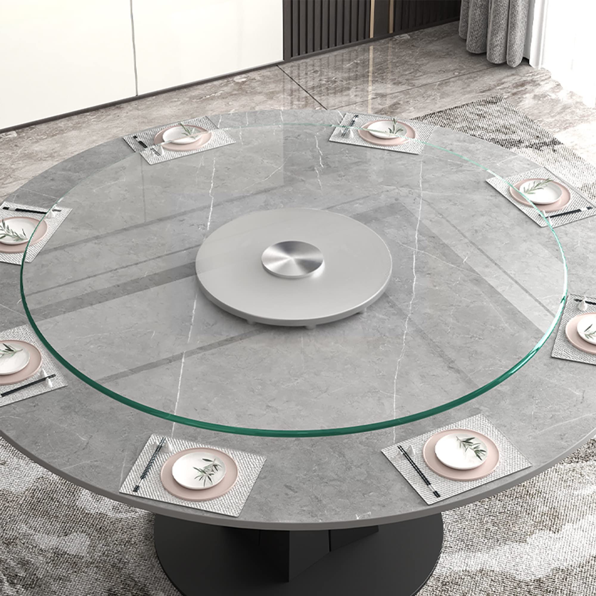 STONELINE Drehbare Servierplatte Aus Glas – 32 Cm Ø, Bruchsicher, Mit Standfuß Für Buffet & Torten