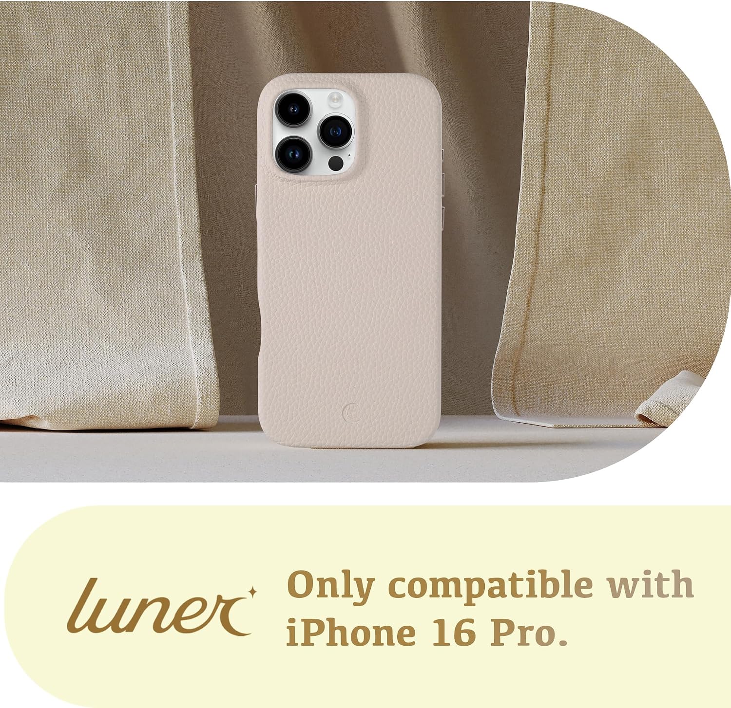 Luner - for iPhone 16 Pro - Phone Case with Card Wallet Bundle - White Premium Vegan Leather Phone Case + Frost Blue Card Wallet [Both Compatible with Magsafe] Cute and Unique Stylish for Women image 2