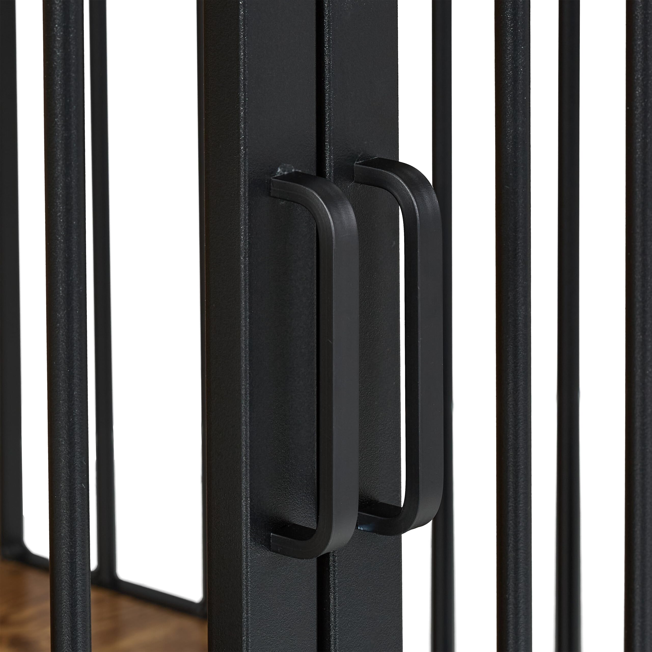 Relaxdays Gabbia per Cani, Mobile con Kennel Integrato, HLP: 85x80x54 cm, Ripiano e 2 Ante, Legno e Ferro, Marrone Nero