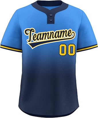 KXK Customize Men Women Youth Gradient Baseball Jersey Button Down Hip Hop Shirts Personalized Stitched Name Number Logo