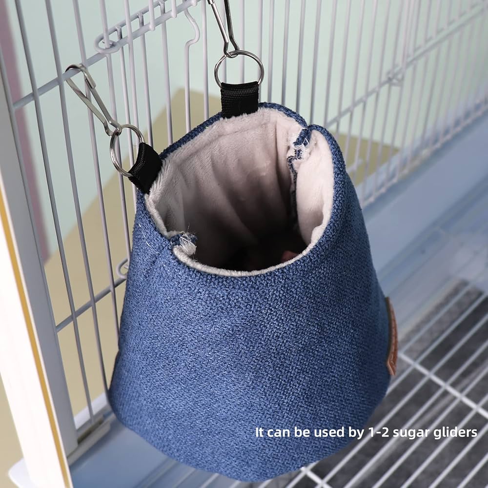 Rodent Cage Accessories Sugar Glider Sleeping Pouch - Velvet Hammock Bed  For Small Animals Hanging Bed For Hamsters, image size:1000x1000