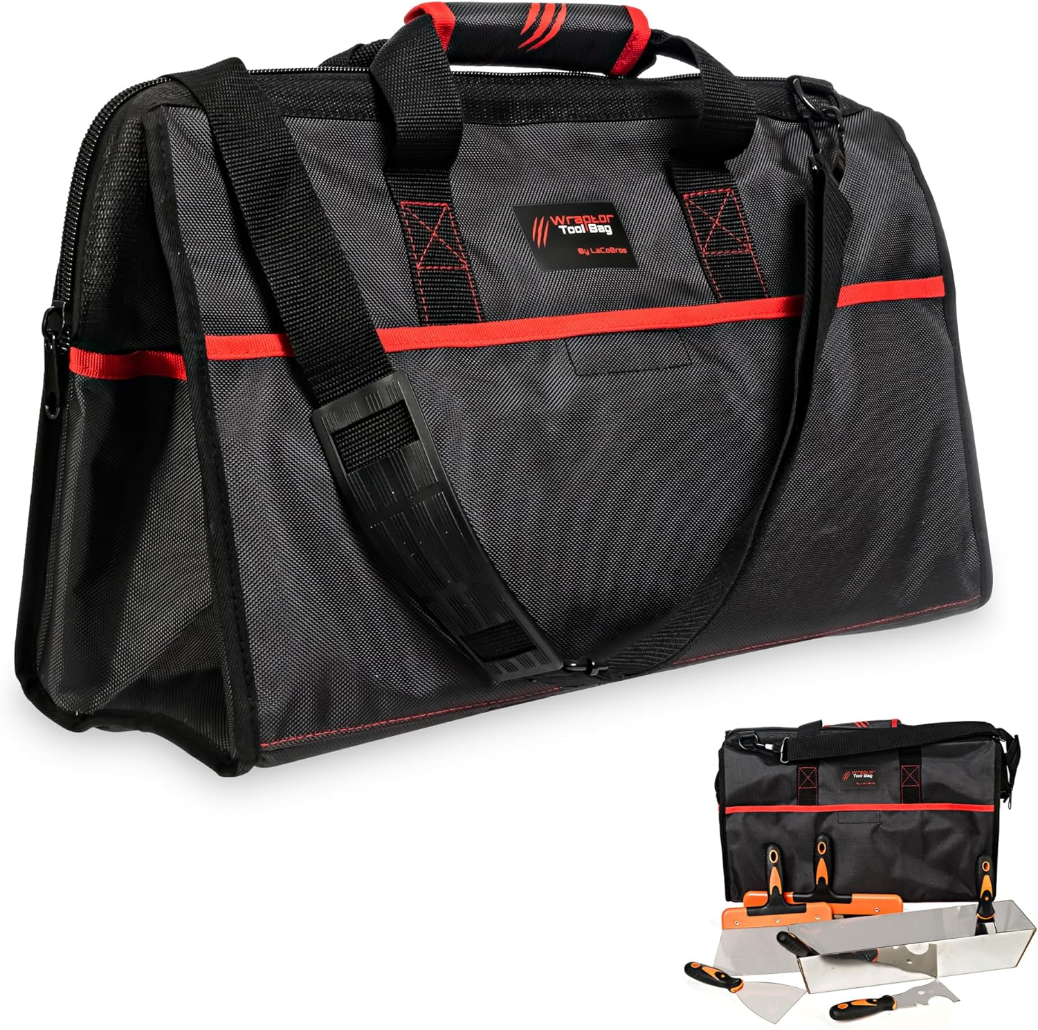 LaCoBros Wraptor Tool Bag Organizer HeavyDuty Tool Tote for Drywall Taping Knives, Joint