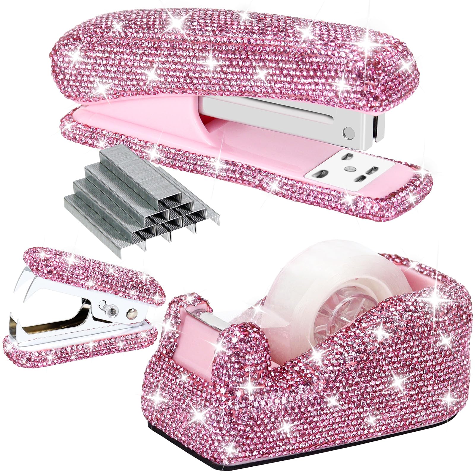 Photo 1 of **Missing Stapler***MultiBey Rhinestone Desk Organizer: Stapler, Tape Dispenser, Staple Remover