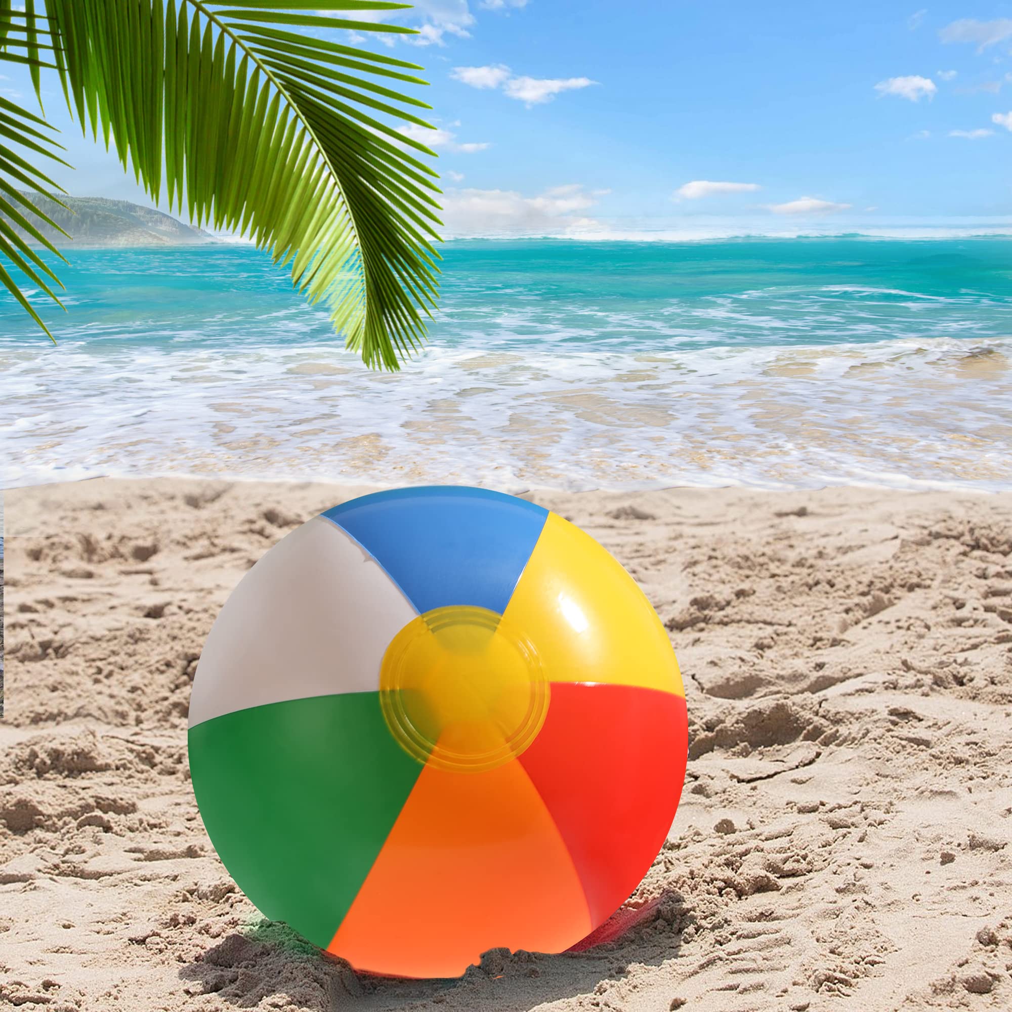 Balles De Plage Gonflables Classiques De Couleur Arc-en-ciel De 16 Pouces Pour E