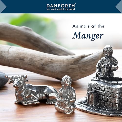 Miniatura 4 de DANFORTH Nativity Angels Set – Juego de Belén de peltre hecho a mano – Fabricado en Estados Unidos