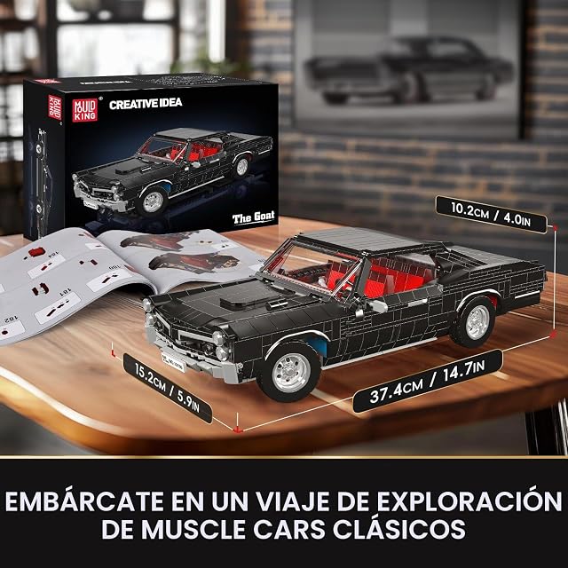 Foto 7 de 7 de Mould King Modelo 10199 Muscle-Car, 1563 piezas Modelo clásico de coche americano con diseño realista