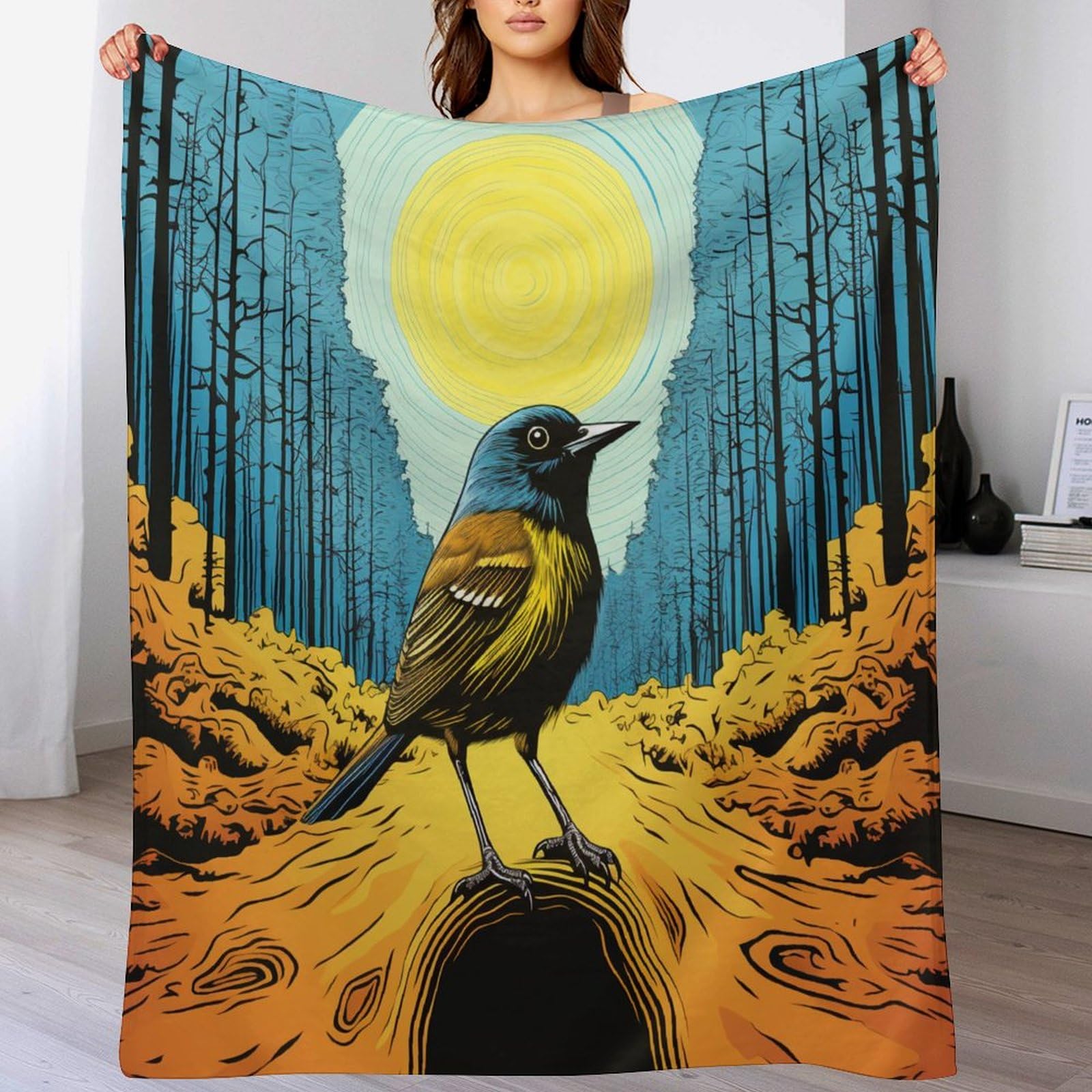 Couverture oiseau douce pour envelopper votre famille de chaleur