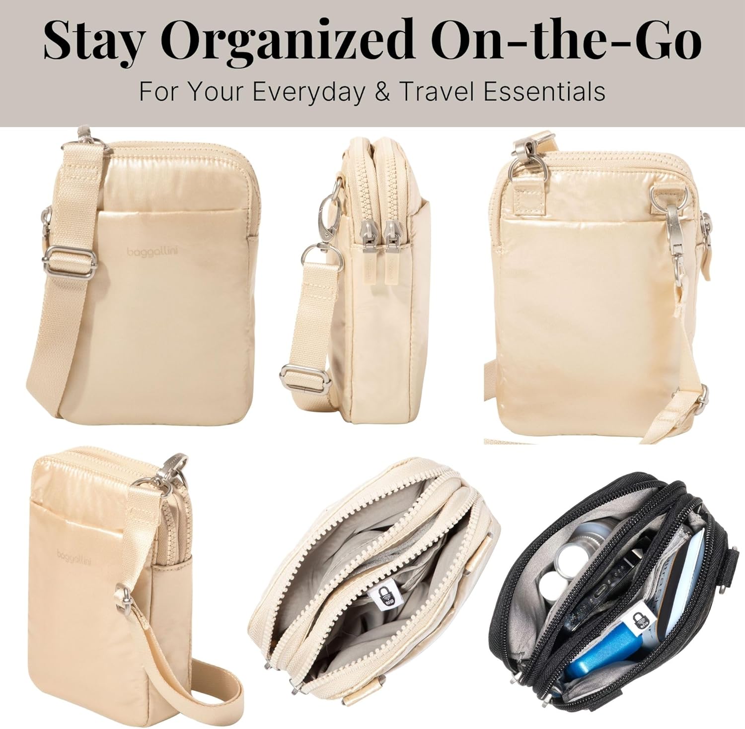 Baggallini womens Modern Take Two Rfid Crossbody - Image 5