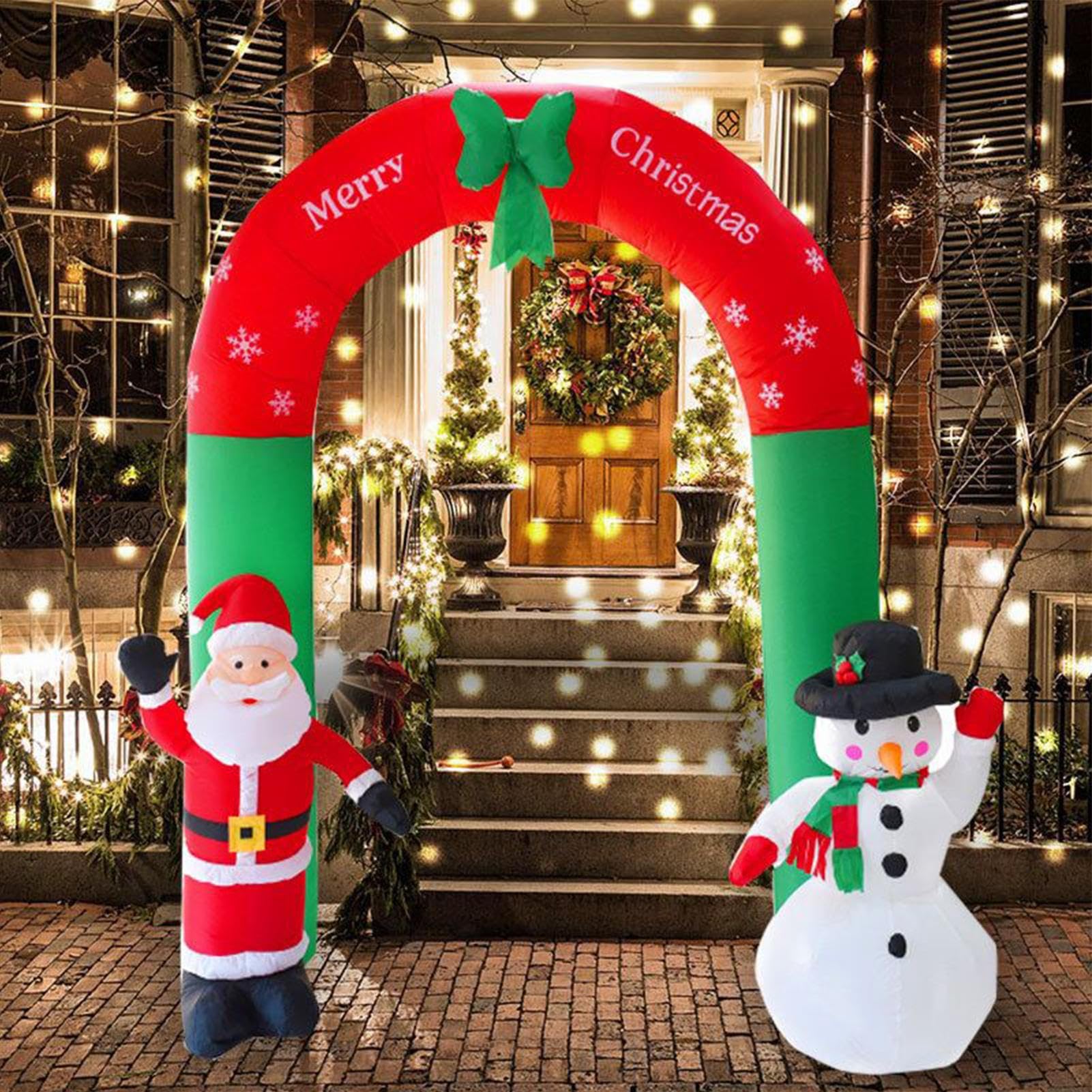 de Navidad Muñeco De Nieve LED Hinchable De 2.4 Metros para Decoración De