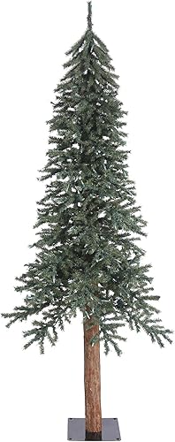 Vickerman Árbol de Navidad artificial alpino de corteza natural de 7 pies árbol de Navidad sintético decoración del hogar interior de temporada