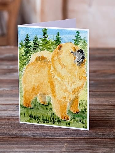 Miniatura 2 de Caroline's Treasures SS8871GCA7P Chow Chow Greeting Cards and Envelopes Pack of 8 Blank Cards with Envelopes Whimsical A7 Size 5x7 Blank Note Cards