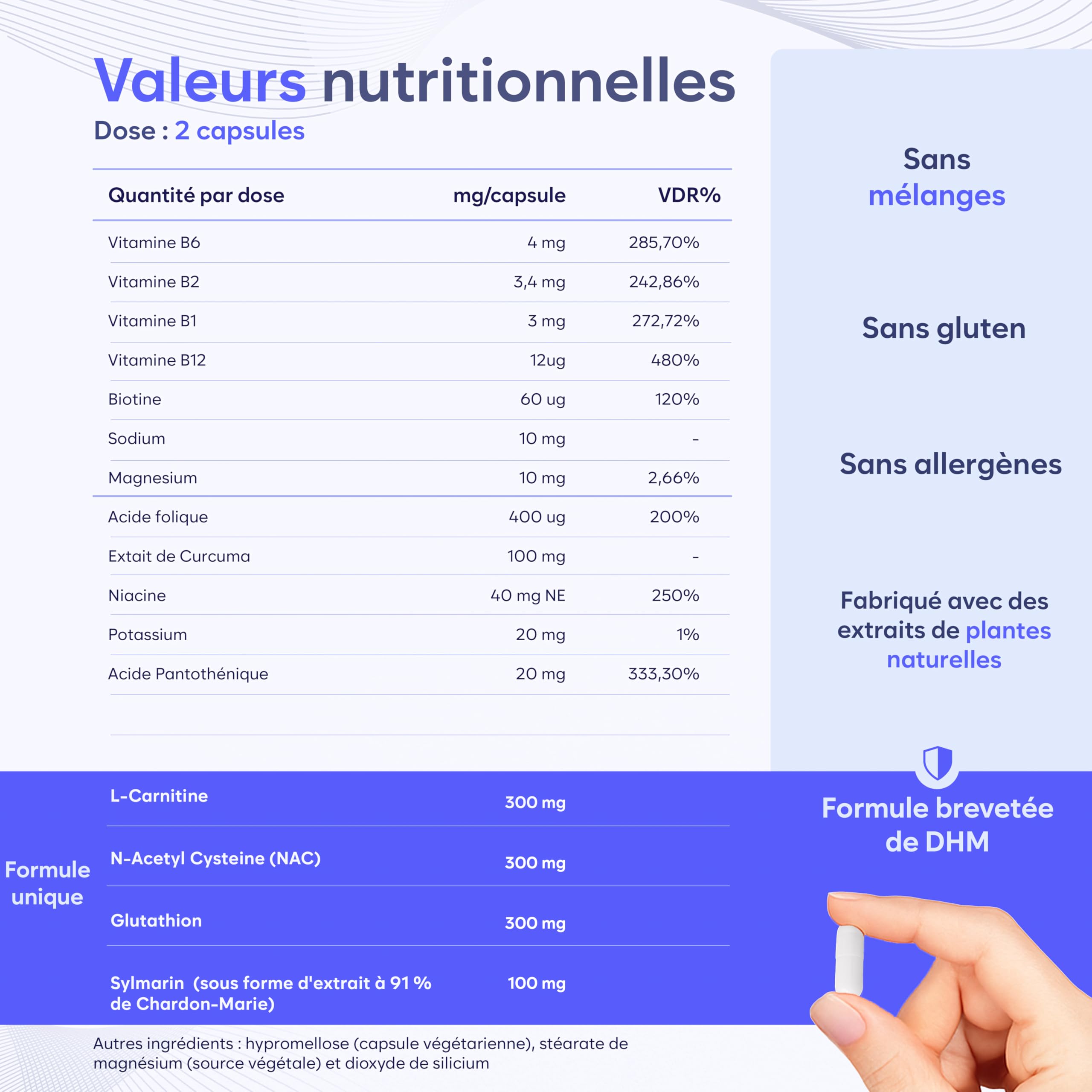 PureDetox – Complexe Détox & Soutien Hépatique – Chardon-Marie 300mg 91% Silymarine – Bien-être Quotidien & Antioxydant – L-Carnitine + Artichaut – 60 Gélules Végétales