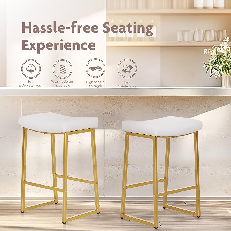 Amazon｜ALPHA HOME 24インチ バースツール カウンターハイト 2