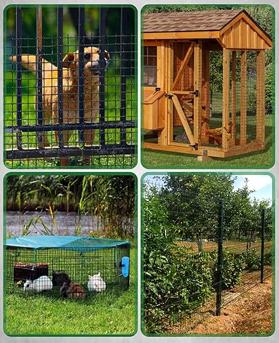 Miniatura 6 de GoldPeak Black Hardware Cloth Malla de 1 pulgada 36 '' x 100 ' calibre 17, Rollo de malla de alambre de revestimiento de vinilo, Esgrima de alambre