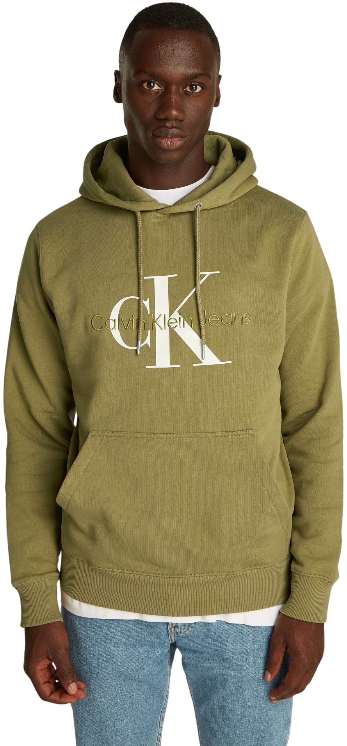 Calvin Klein Jeans Seasonal Monologo Regular Hoodie Felpa con Cappuccio Uomo