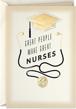 Amazon Com Hallmark Nurse Graduation Card Great People Make Great Nurses Happy Graduation 499ggj1001 Everything Else