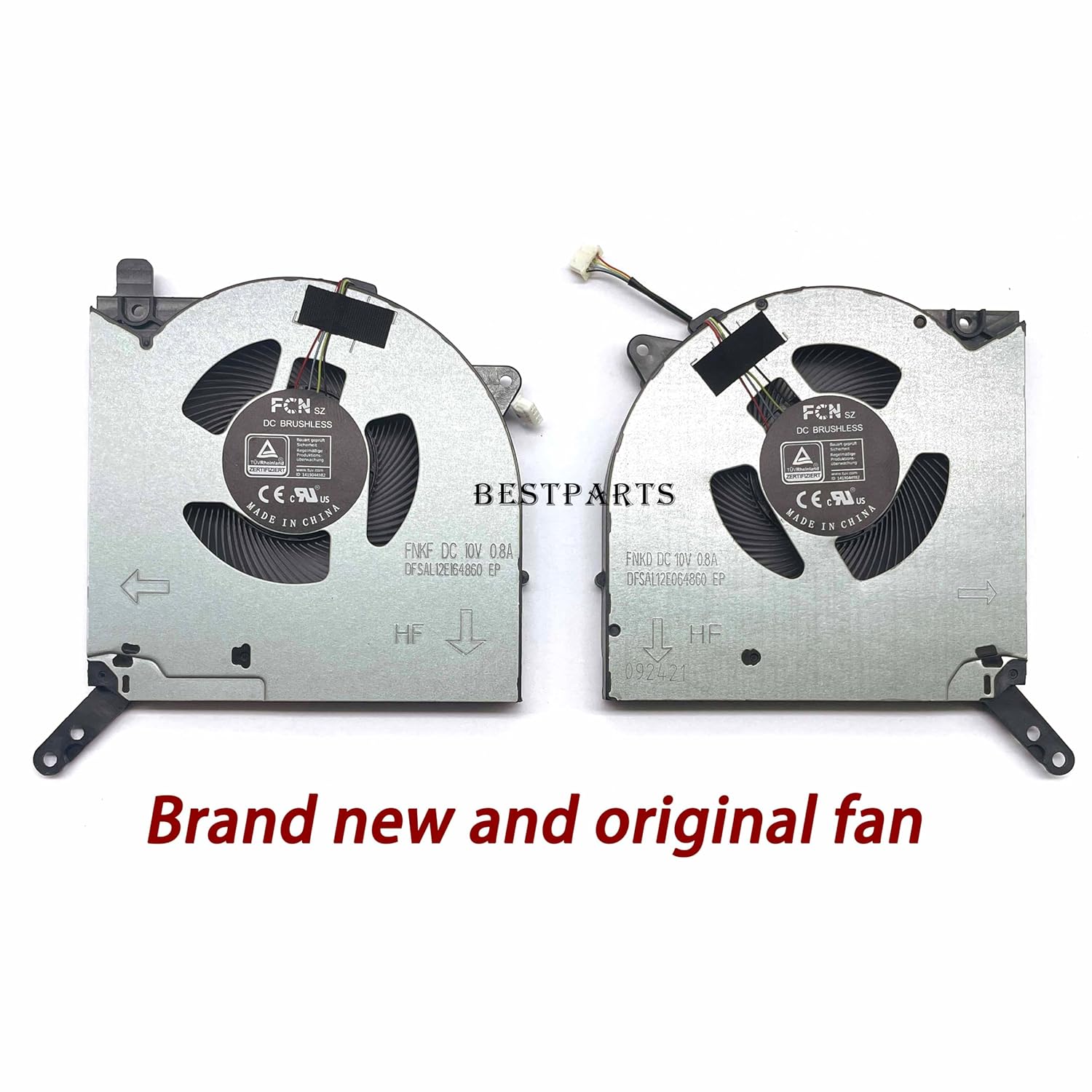 Bestparts New Genuine CPU+GPU Cooling Fan Replacemeent for Lenovo Legion 5 Pro 16ACH6H (Type: 82JQ), P/N: DFSAL12E064860 FNKD, DFSAL12E164860 FNKF, 10v Fan