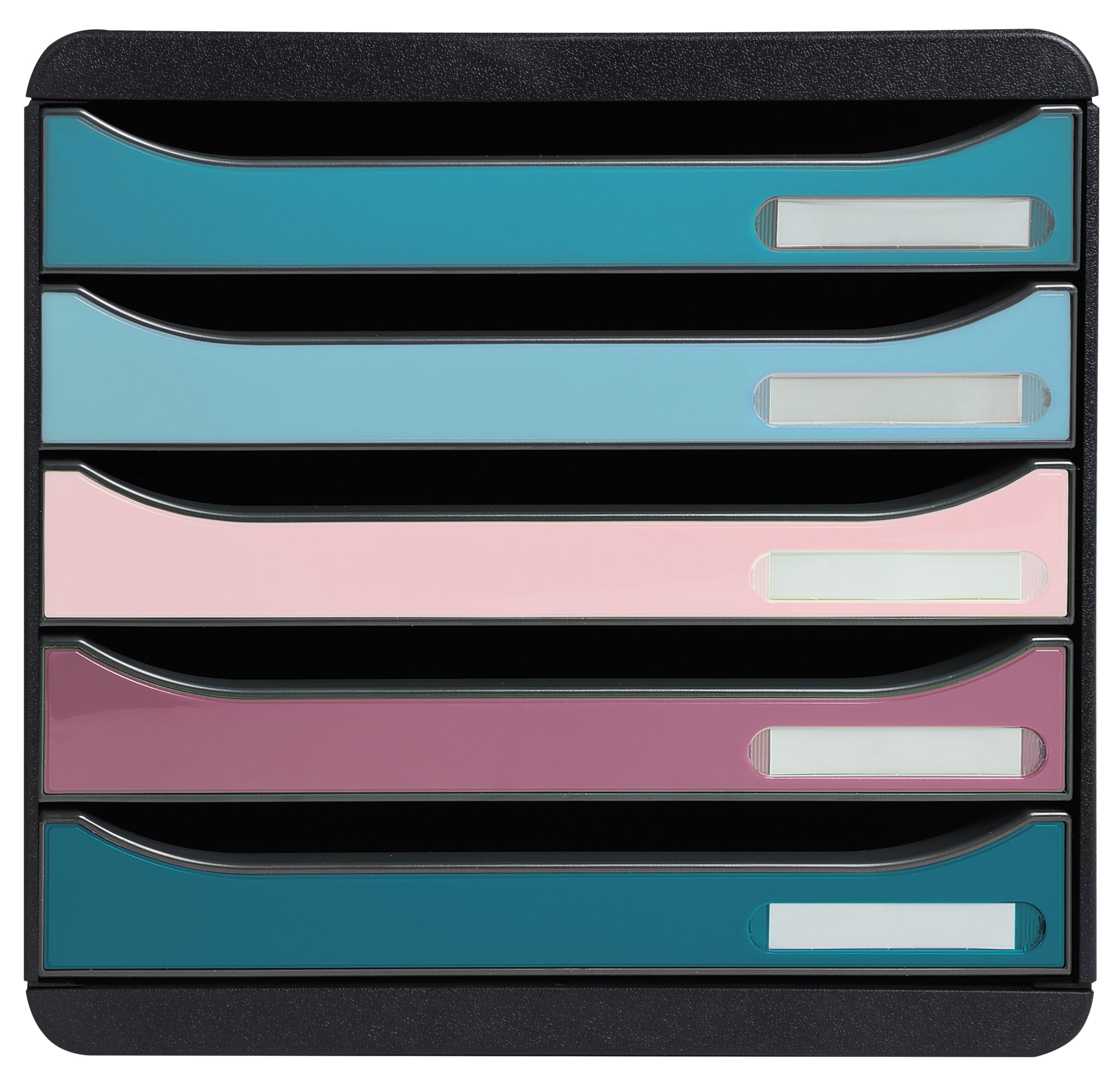 EXACOMPTA - Ref. 309606D - Módulo de clasificación, almacenamiento BIG BOX+ Skandi, superponible, 5 cajones para documento A4+ - Dimensiones exteriores: Prof 34,7 x 27,8 x Alto. 27,1 cm