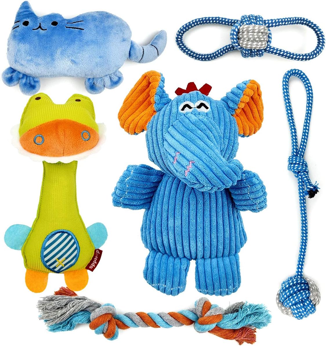 Puppy Toys,Squeaky Dog Toys for Puppy Small Dogs,6 Pack Small Dog Toys Cute Elephant Squeaky Toys,Durable Puppy Teething Toys, Dog Chew…