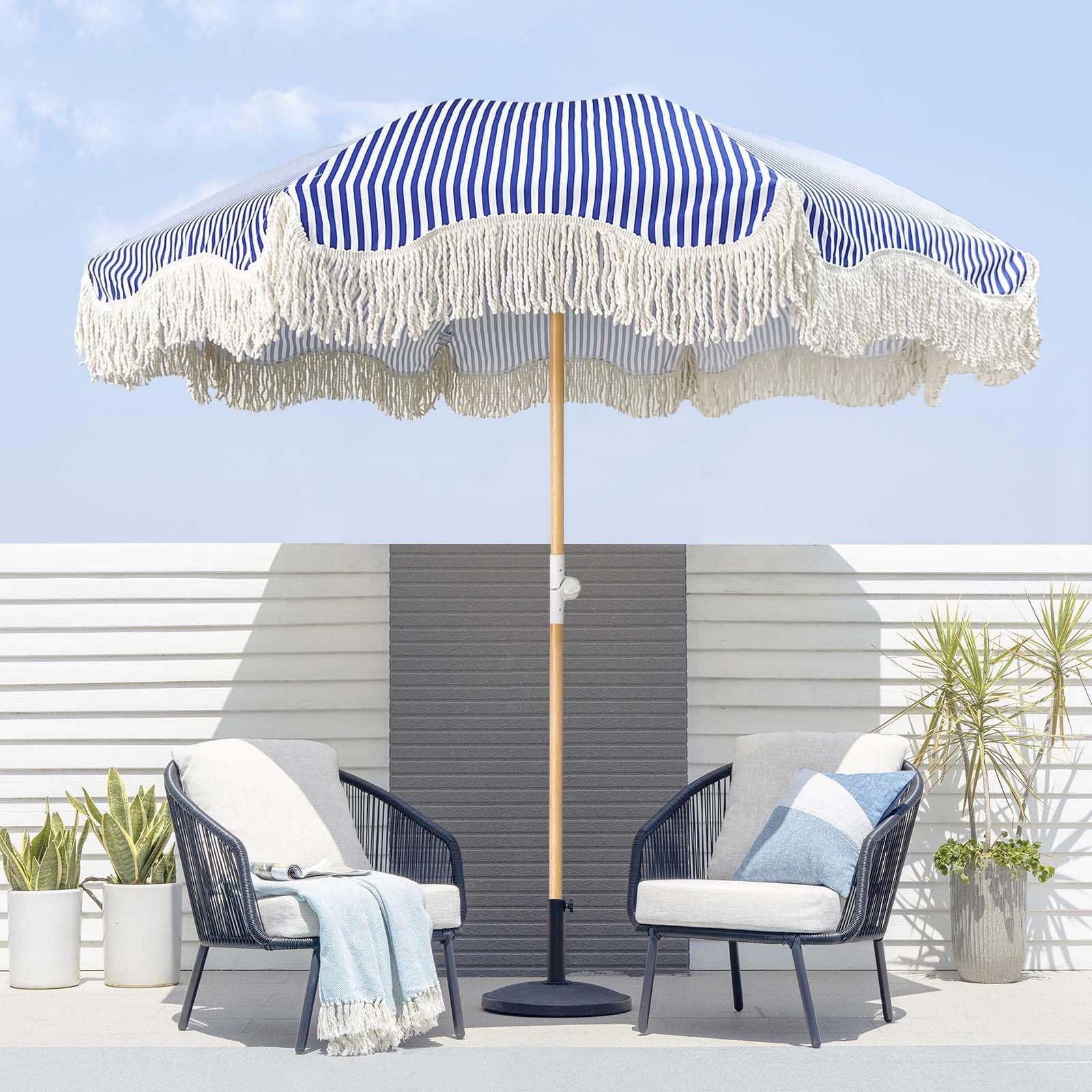 13' patio umbrella Crestlive Products 13 ft. x 10 ft. Solar Lighted Cantilever Patio Umbrella  with Wheeled Base Double Top Outdoor Pool Umbrella in Navy Blue