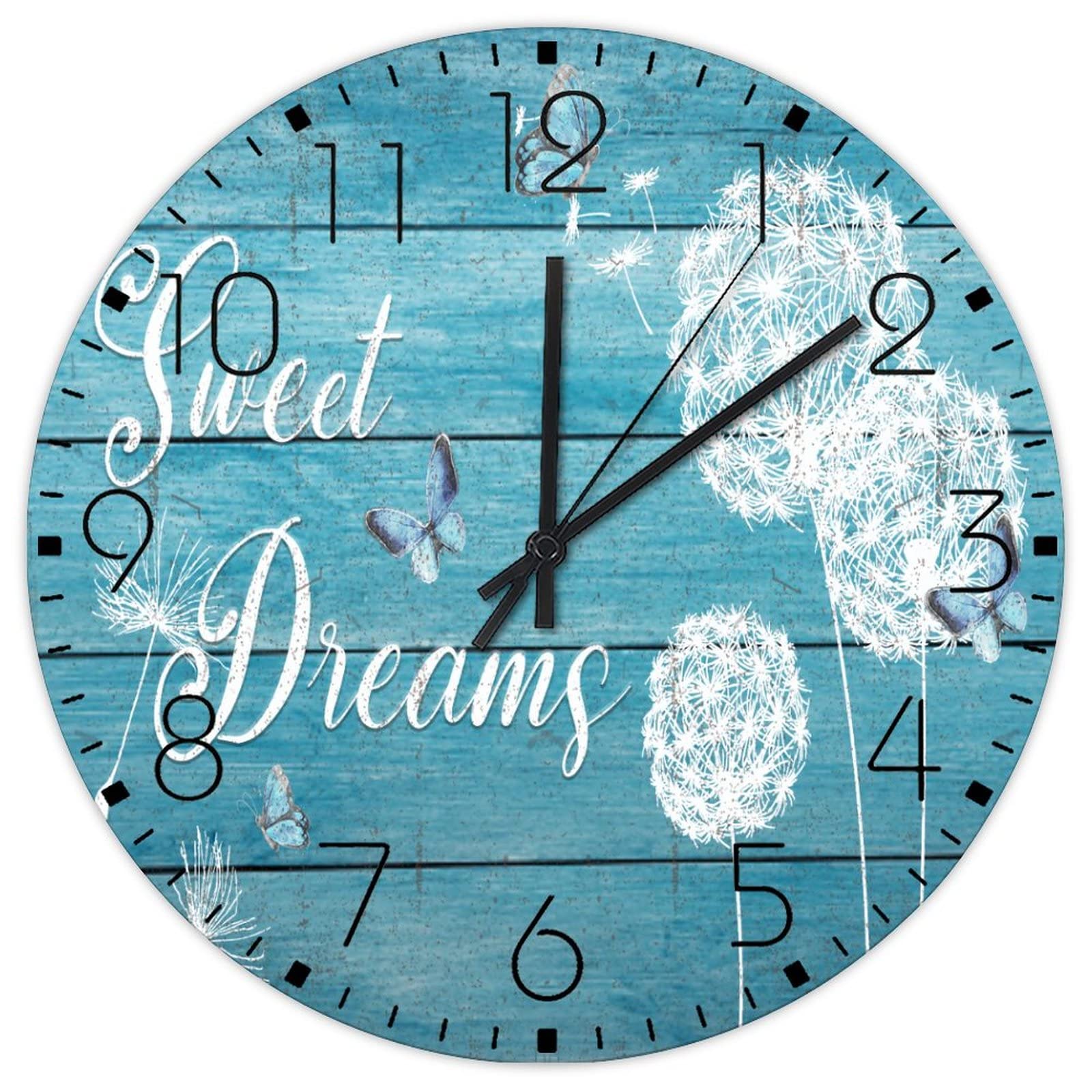 Horloge murale sans tic-tac Sweet Dreams à piles pour un sommeil serein