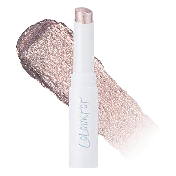 ColourPop Jelly Much Gel Eyeshadow Stick - Water-Based Shimmer Eye Shadow Stick + Topper for Eyes, Cheeks & Lips - Wet-Look Shine & Sparkle Finish - Cooling Glide Formula - Make A Toast (0.1 oz)