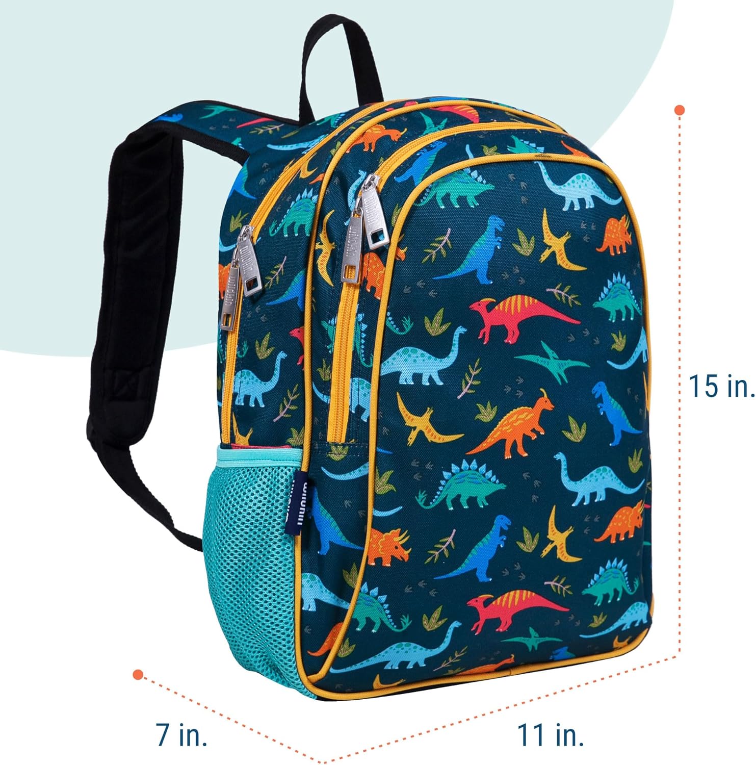 Wildkin 15-inch Kids Backpack – Durable, Padded, Adjustable for School & Travel - Jurassic Dinosaurs - Image 4