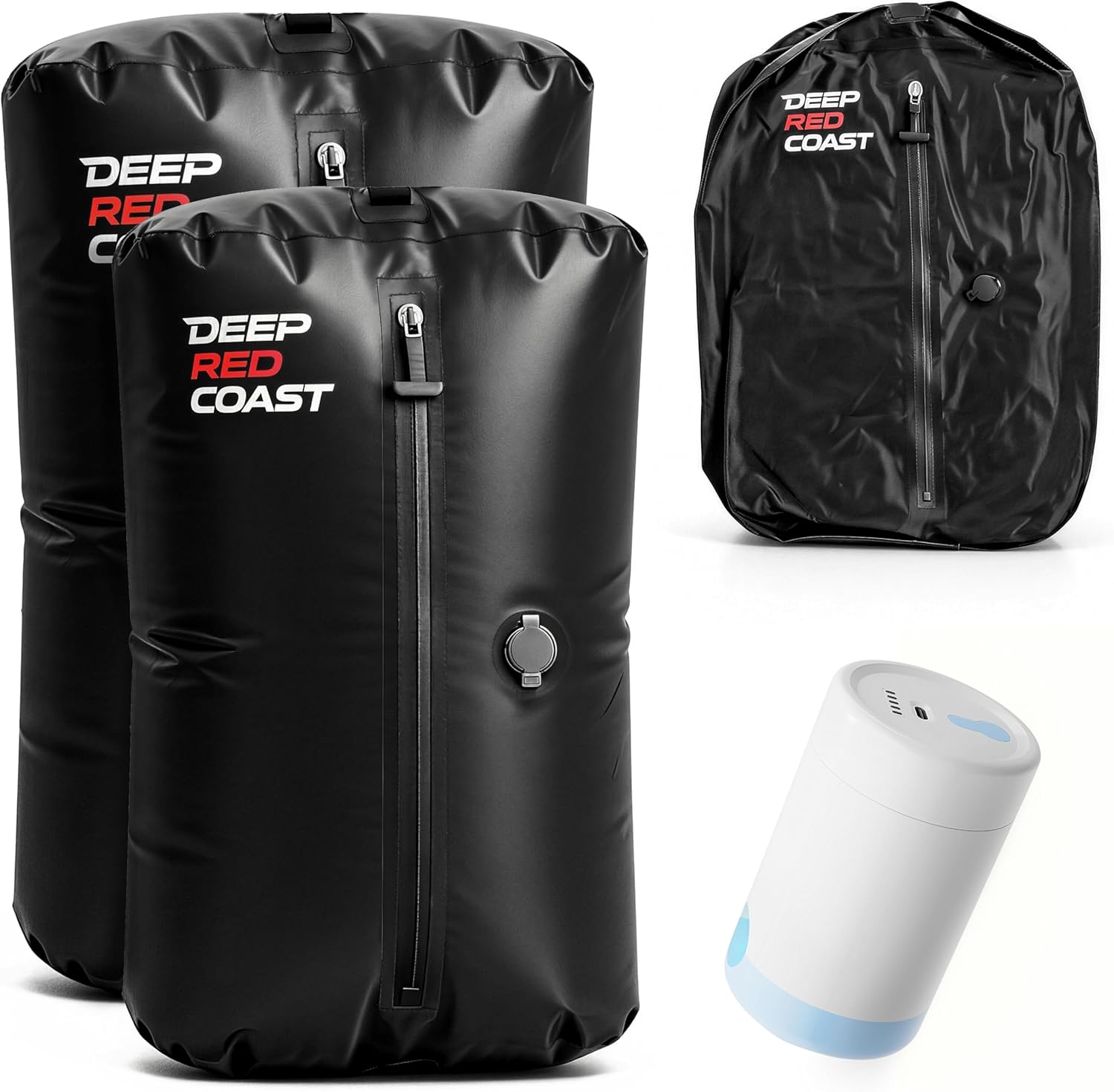 Vacuum Bags for Travel with Pump, 12GAL Compression Packing Cubes with Adjustable Shoulder Strap, IP68 Reusable Vacuum Packing Cubes for Luggage, Backpack, Suitcase, Yoga, Swim, Beach