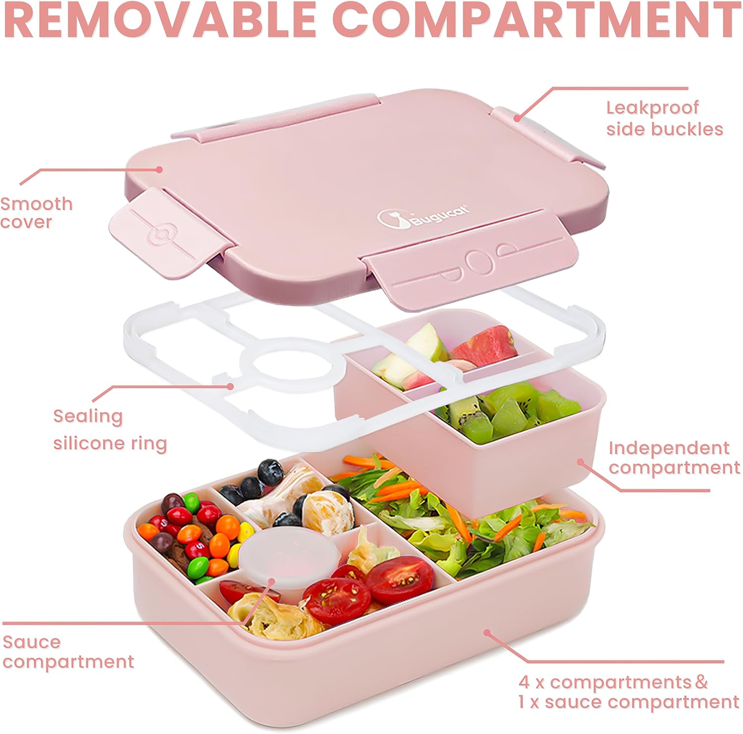 Lunchbox mit Fächern 1300ml Kinder 3