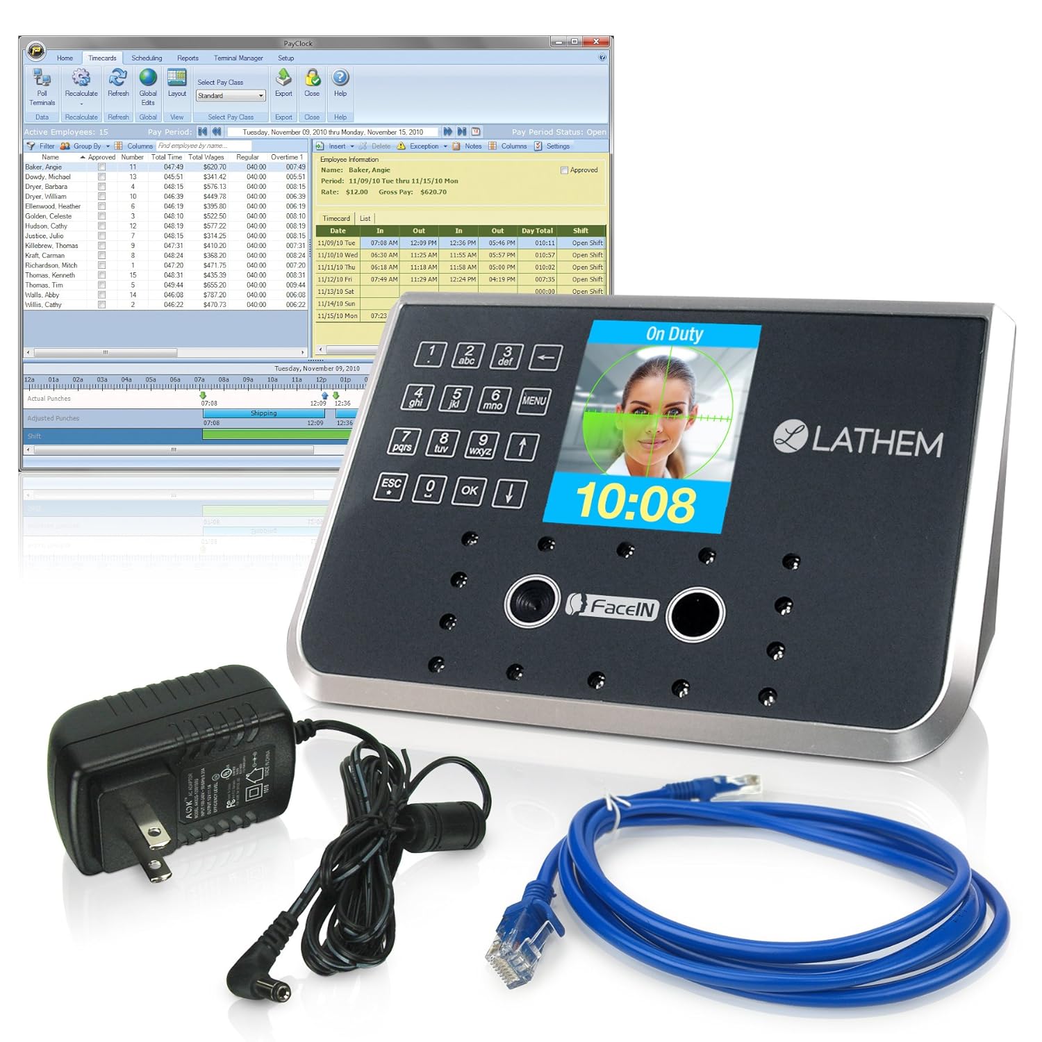 Lathem FR650 Face Recognition Time Clock System (FR650KIT) Amazon.in