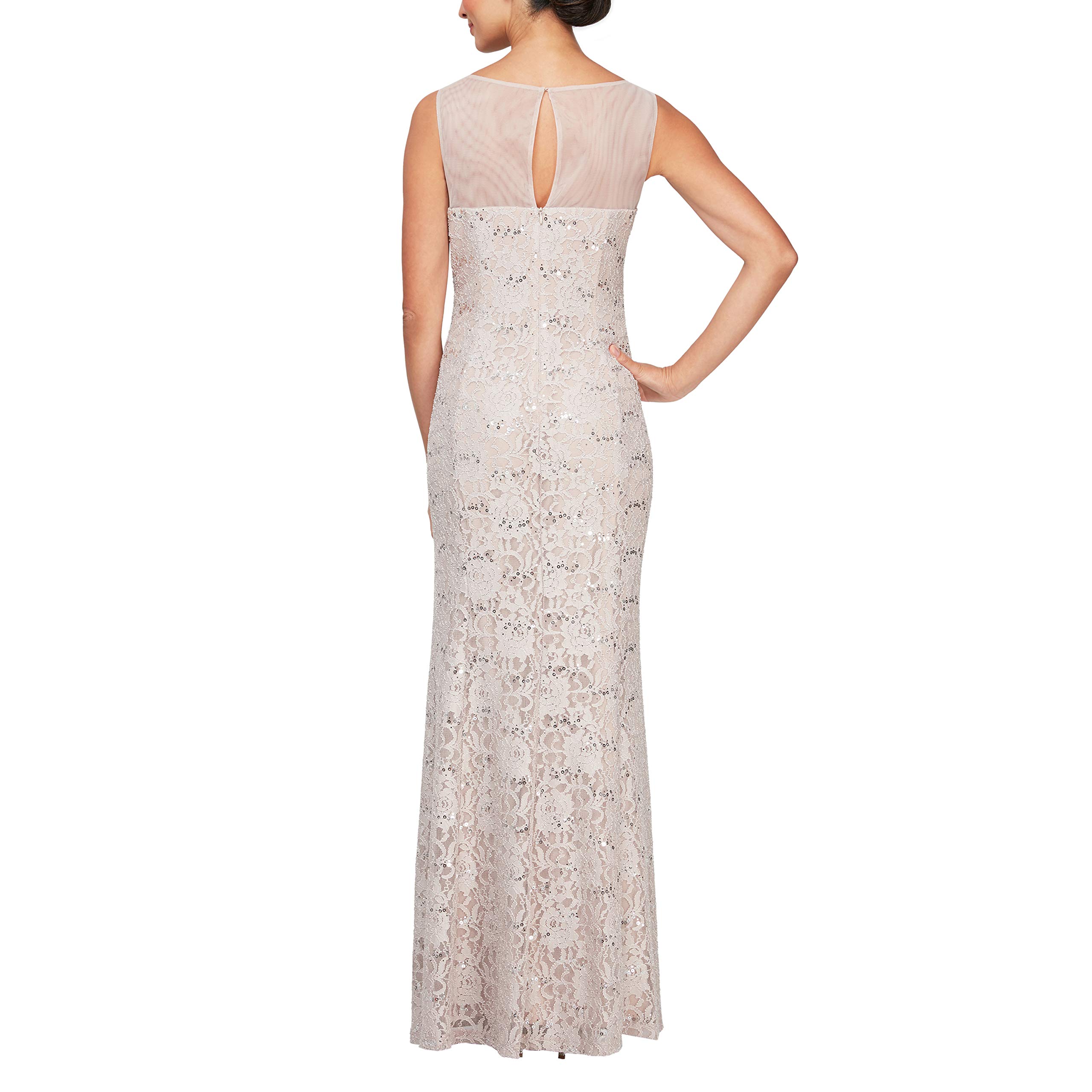 Alex Evenings Women's Long Sleeveless Mother of The Bride Dress with Shawl (Petite and Regular Sizes)