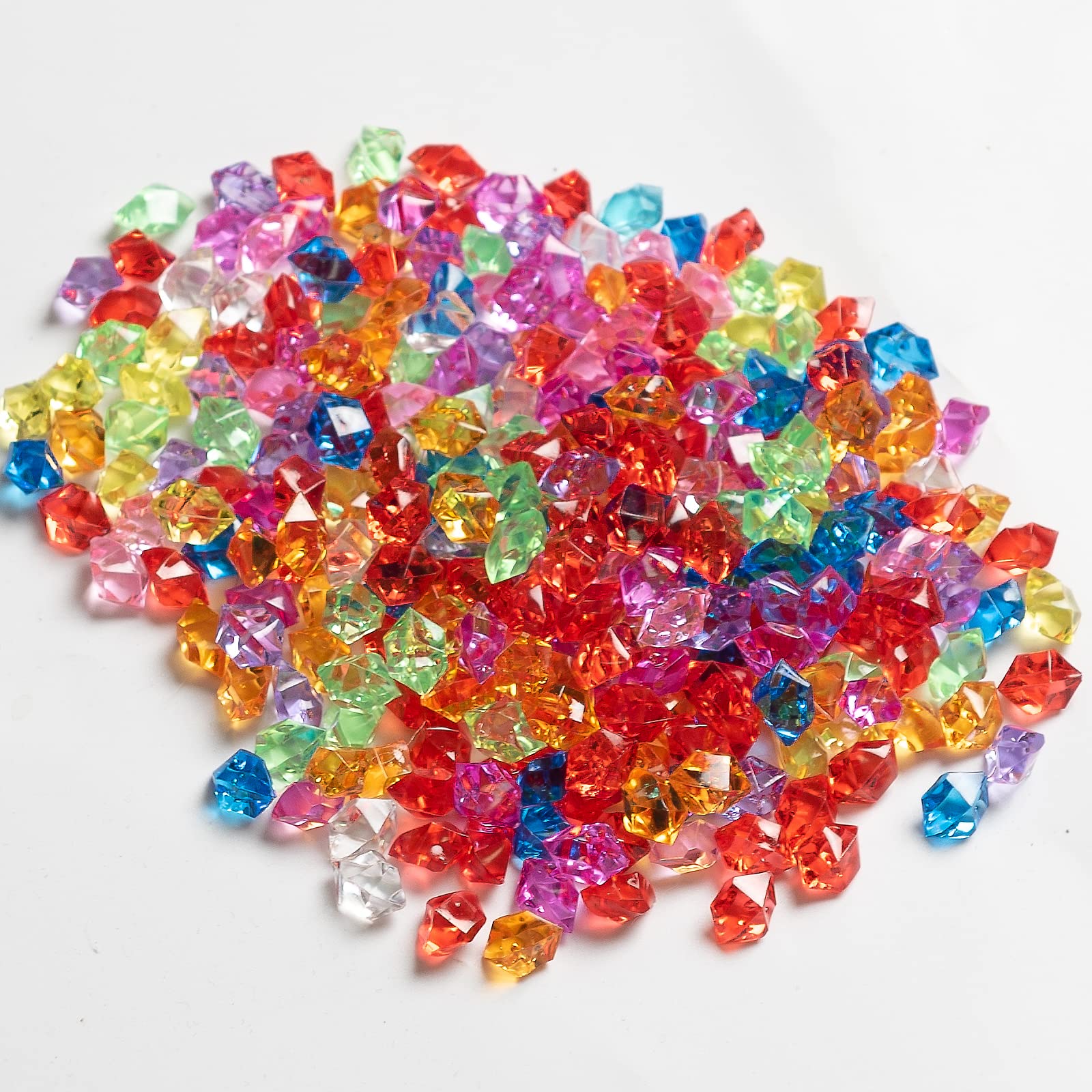 100 Stuks 20MM Kleurrijke Acryl Kristal Diamant Juwelen Edelstenen Simulatie Diamant Kristallen Schat Edelstenen Decoratie Gemengde Kleur