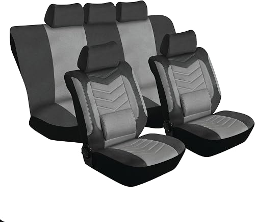 Stingray Grandeur Car Seat Cover 11-Piece Set - Black/Grey