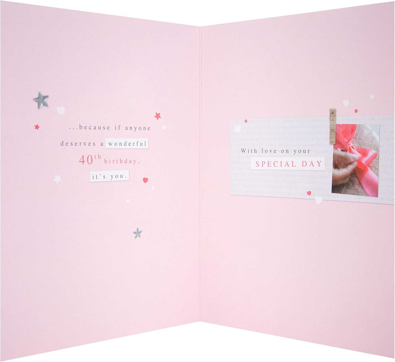 Hallmark 40th Birthday Card "with Love" - Medium
