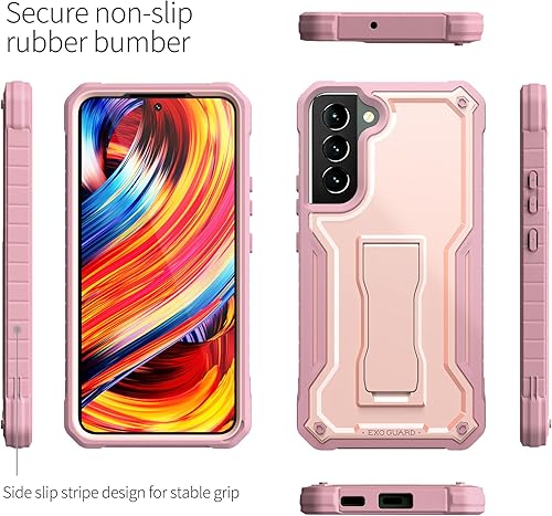 Miniatura 4 de ExoGuard Funda para Samsung Galaxy S22 Plus, funda de goma resistente a prueba de golpes con protector de pantalla para teléfono Samsung S22 Plus,