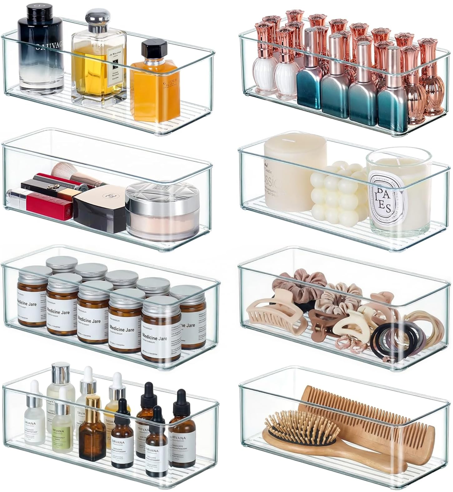 Qilinba 8 Pack Drawer Organizers