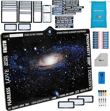 Magnetic Vision Board Kit for Manifestation & Goal Setting Full Dry Erase Vision Board with Magnetic Frames, Quote Cards & Accessories Law of Attraction Dreams & Goals Board