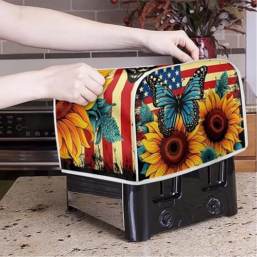 Miniatura 136 de Funda para horno con estampado de galaxia, protector de máquina de pan de cocina, cubierta para tostadora de 2 rebanadas de gato lunar para el Gato