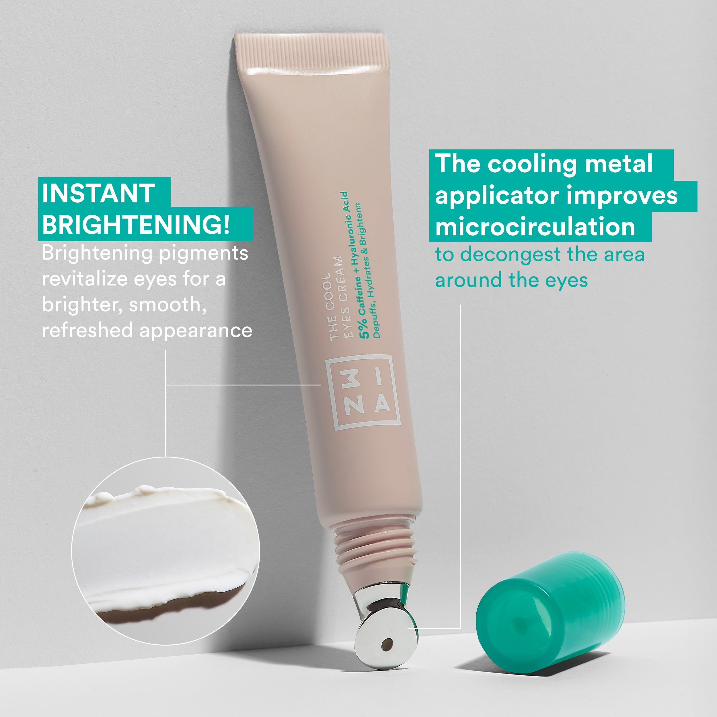 3INA MAKEUP - The Cool Eyes Cream + The Bakuchiol Purple Serum + The Sorbet Face Cream - Contour des Yeux - Bakuchiol Serum Visage Anti-Tache - Crème Hydratante Visage- Vegan - Cruelty Free