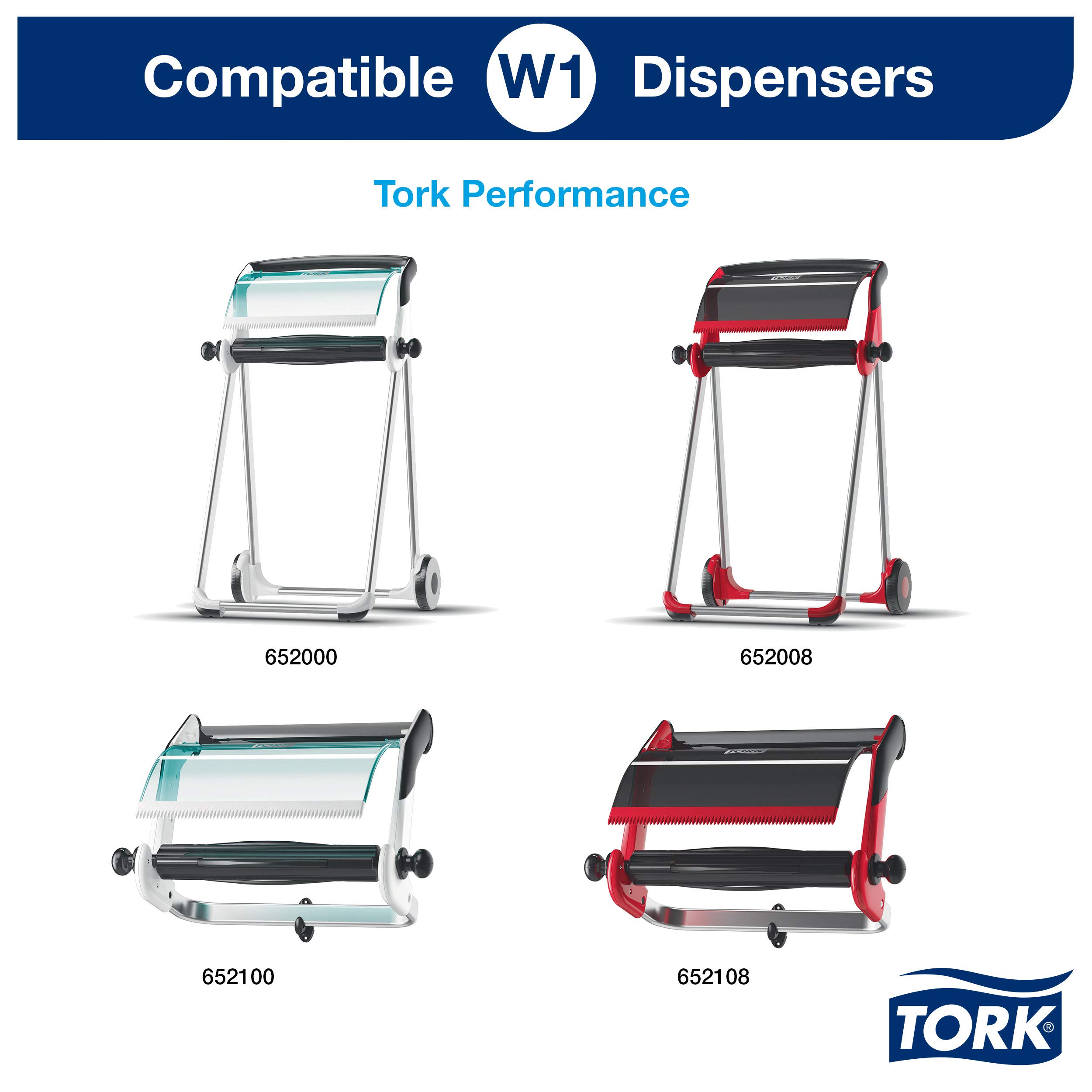 Tork 652108 Wandhalter Rot Schwarz Papierrollenhalter Industrie Papierwischtücher Blau W1/2 2 × 350 Blatt