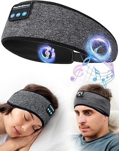 Sleep Headphones Diadema deportiva inalámbrica, auriculares ultra largos para dormir, auriculares con diadema integrados perfectos para dormir,