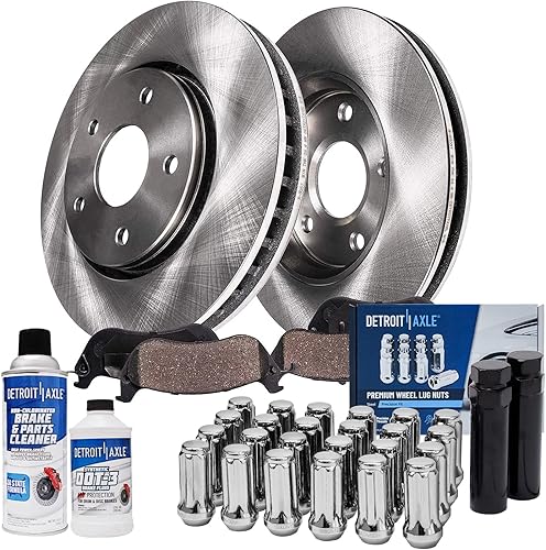 Miniatura 95 de Detroit Axle - Kit de freno trasero para Chevy GMC Suburban Silverado Sierra Yukon XL 1500 Tahoe Escalade 2007-2013 Rotores de freno de disco de