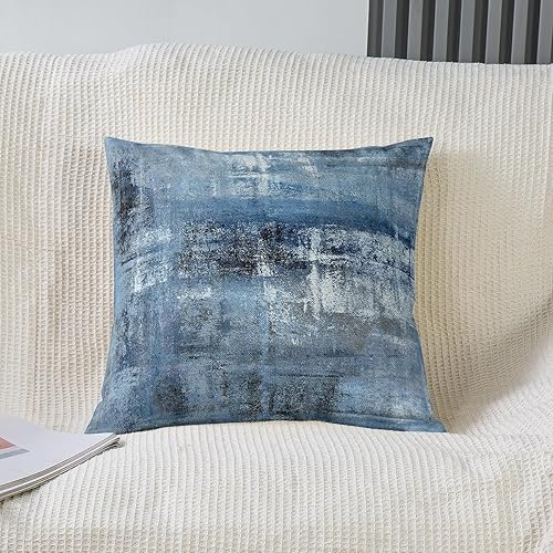 Miniatura 2 de Juego de 2 fundas de almohada degradadas para hombres y mujeres, juego de 2 fundas de almohada de pintura al óleo de 24 x 24 pulgadas, fundas de