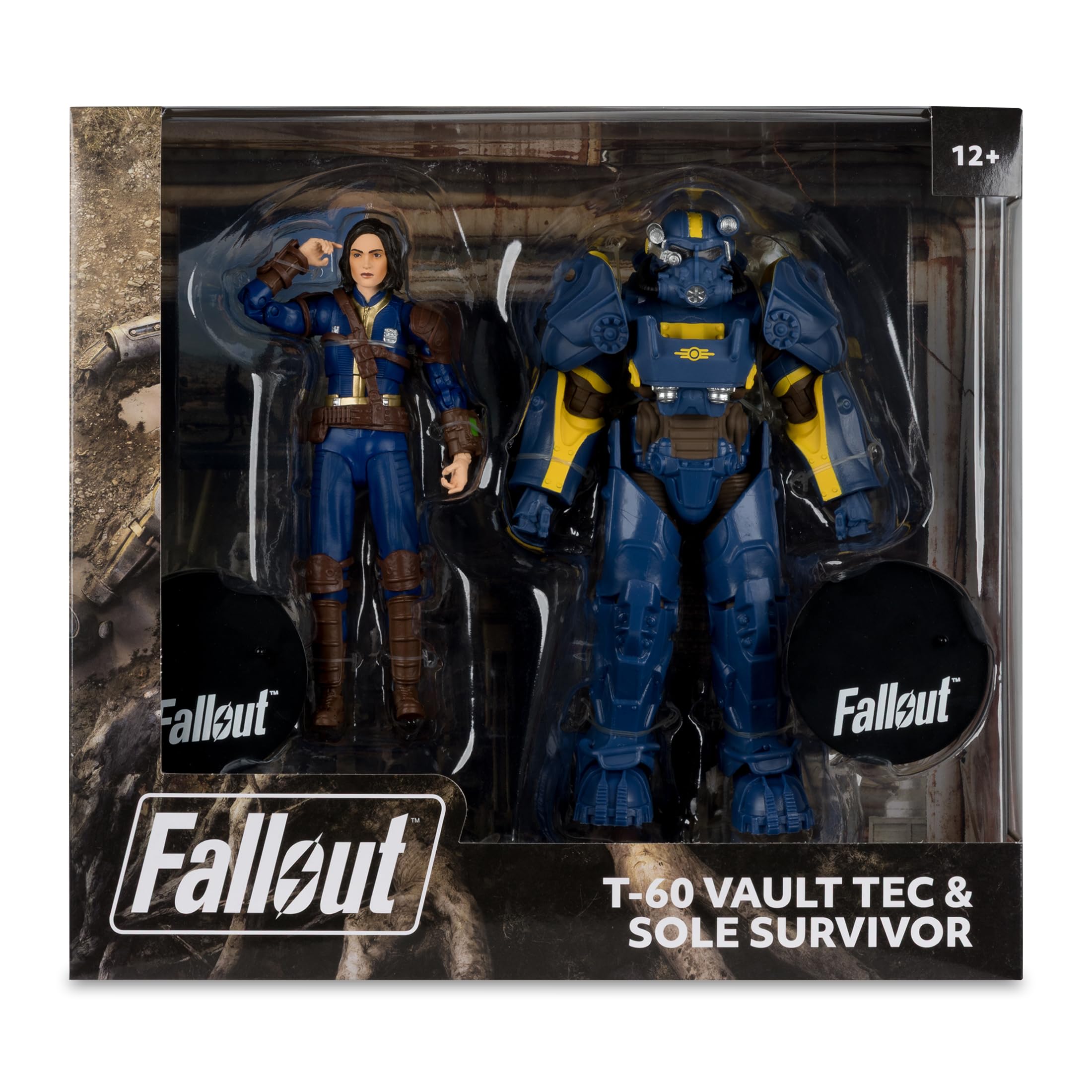 McFarlane Fallout 4 T-60 Vault Tec and Sole Survivor - Confezione da 2 giocattoli