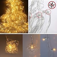 Vista 8 de weillsnow Decoraciones de Navidad, 360 luces LED de carámbano con copo de nieve, 29.5 pies, 72 gotas de luz de carámbano con 8 modos, tira de luces