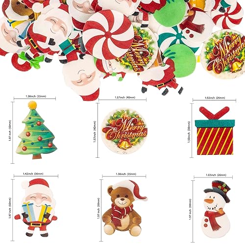 Miniatura 9 de Gyufise 24 adornos para cupcakes de Navidad, para árbol de Navidad, camión, cupcake en 3D, caja de regalo de Papá Noel, decoraciones para cupcakes