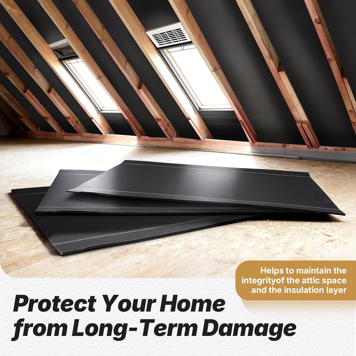 36PCS Insulation Baffles for 16in Rafter Bays with 2" Air Channel Attic Baffles for Insulation, Attic Rafter Vent Baffles Ensure Roof Ventilation and Prevent Insulation Blockage